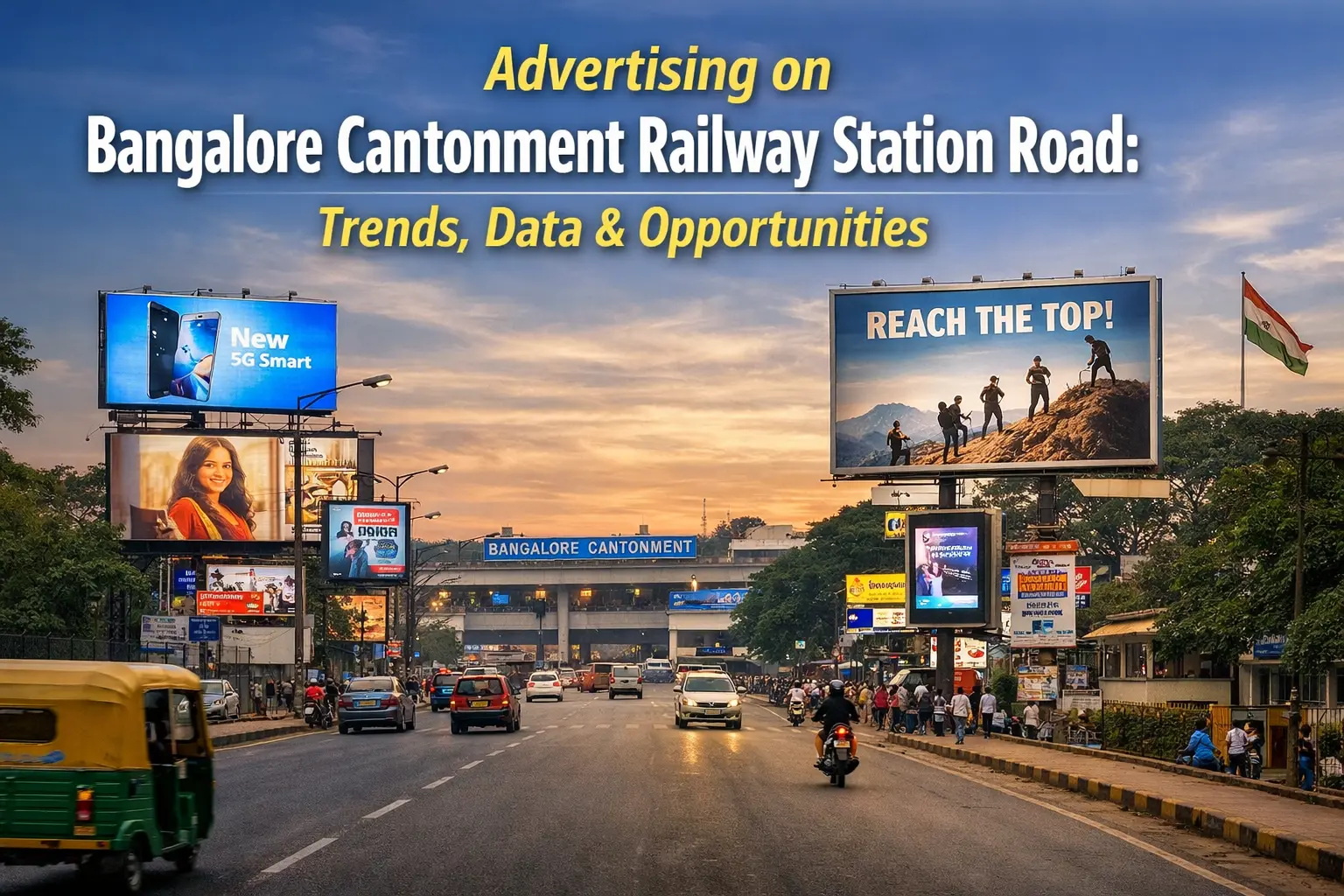 Image for featured blog: Advertising on Bangalore Cantonment Railway Station Road: Trends, Data & Opportunities