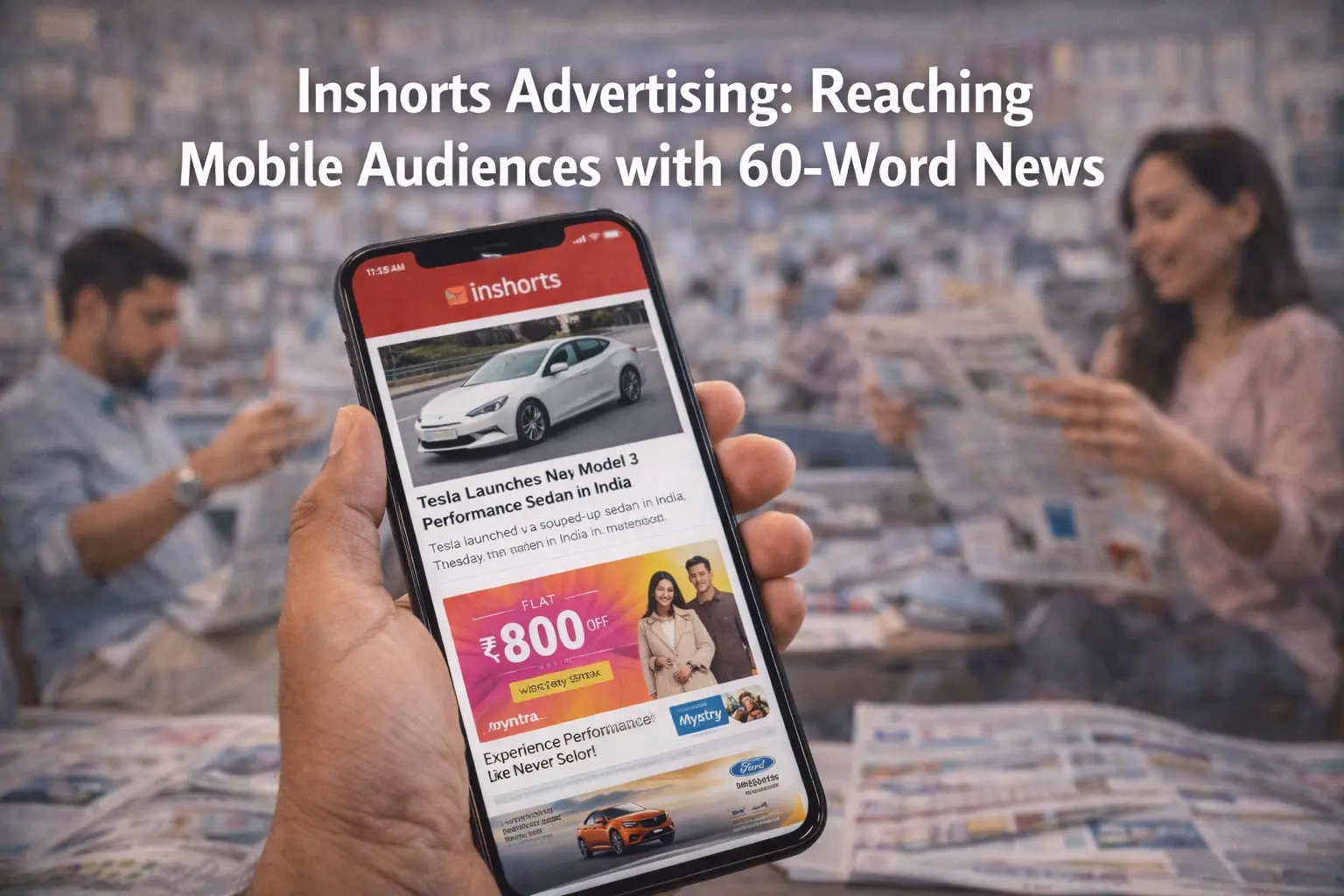 Inshorts Advertising: Reaching Mobile Audiences with 60-Word News - Digital blog post