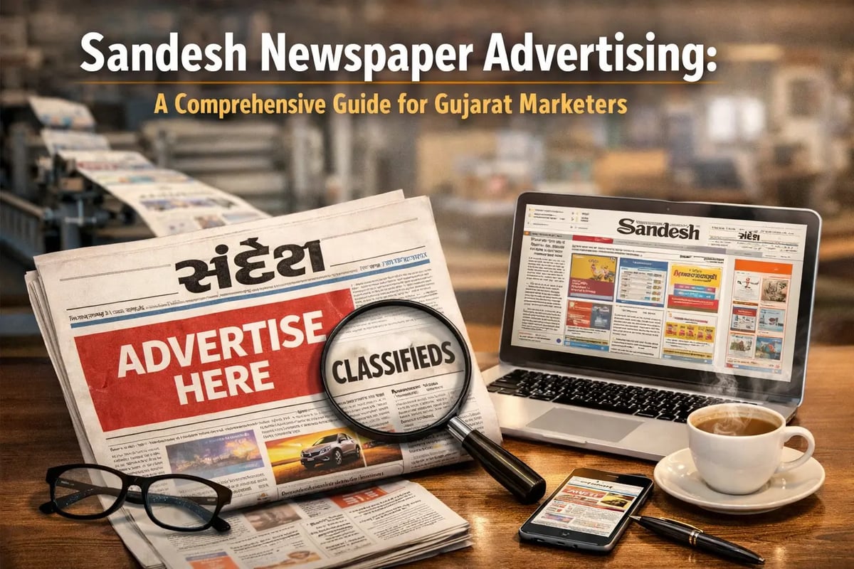 Sandesh Newspaper Advertising: A Comprehensive Guide for Gujarat Marketers - Newspaper blog post