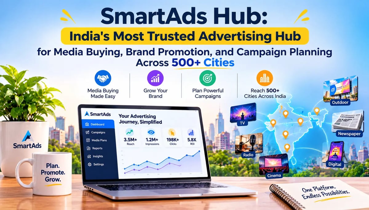 SmartAds Hub: India's Most Trusted Advertising Hub for Media Buying, Brand Promotion, and Campaign Planning Across 500+ Cities - Digital blog post