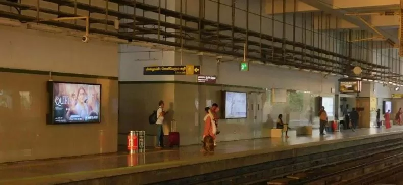 Non-Traditional Media Metro Station Advertising in Delhi Magenta Line