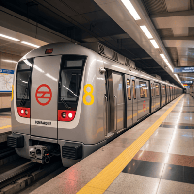 Metro Train Delhi Yellow Line