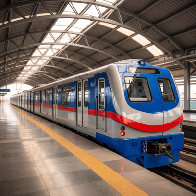 Metro Train Kolkata Blue Line