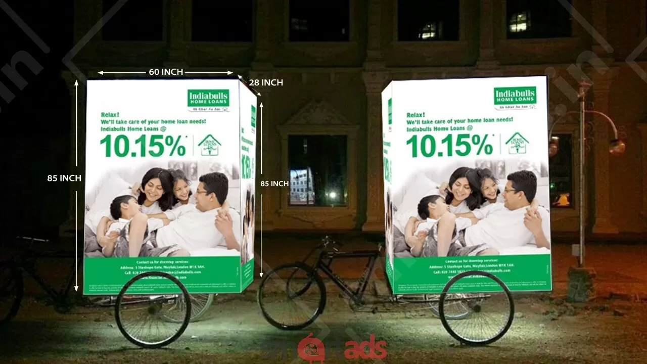 Non-Traditional Media Tricycle Branding Advertising in Nalasopara