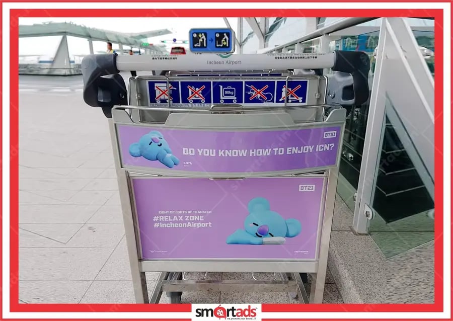 Luggage Trolley media advertisement