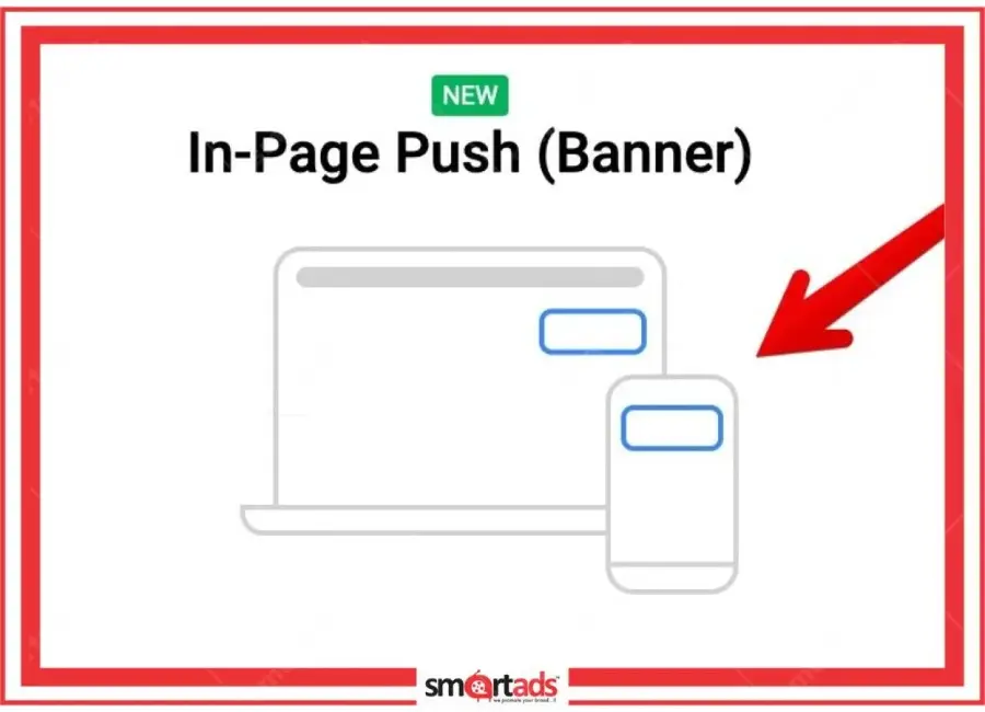 Page Push Banner media advertisement