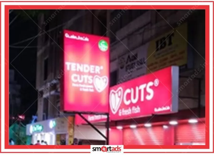Double Sided Glow Sign Board media advertisement