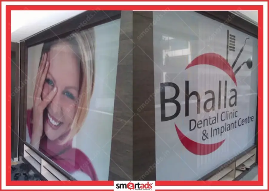 Eco Solvent One way Vision media advertisement