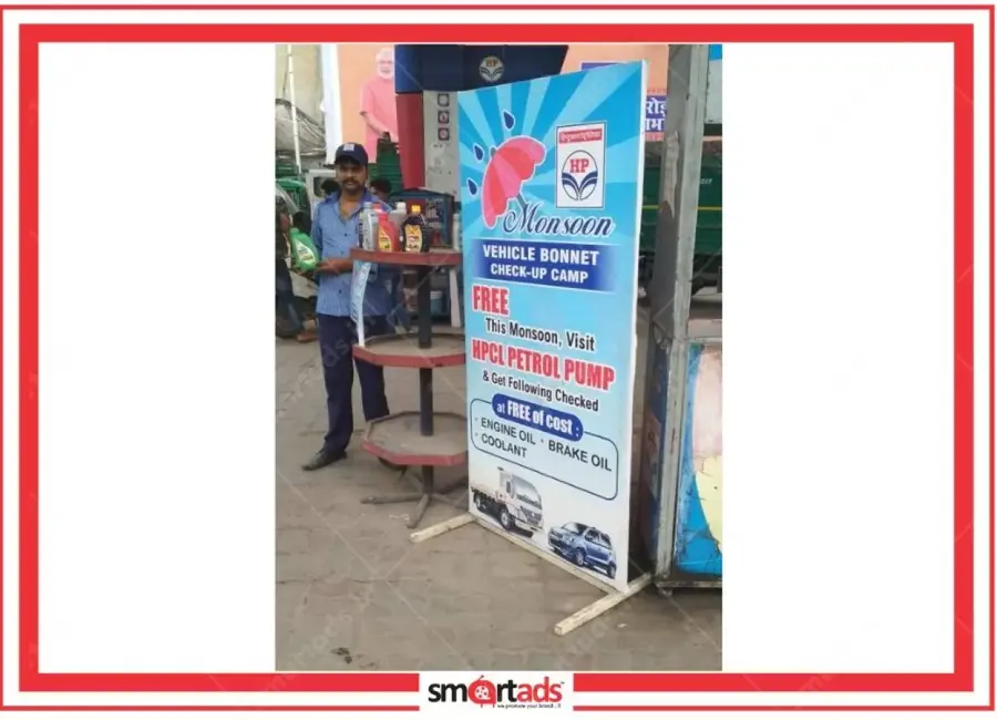 Fixed Standee media advertisement