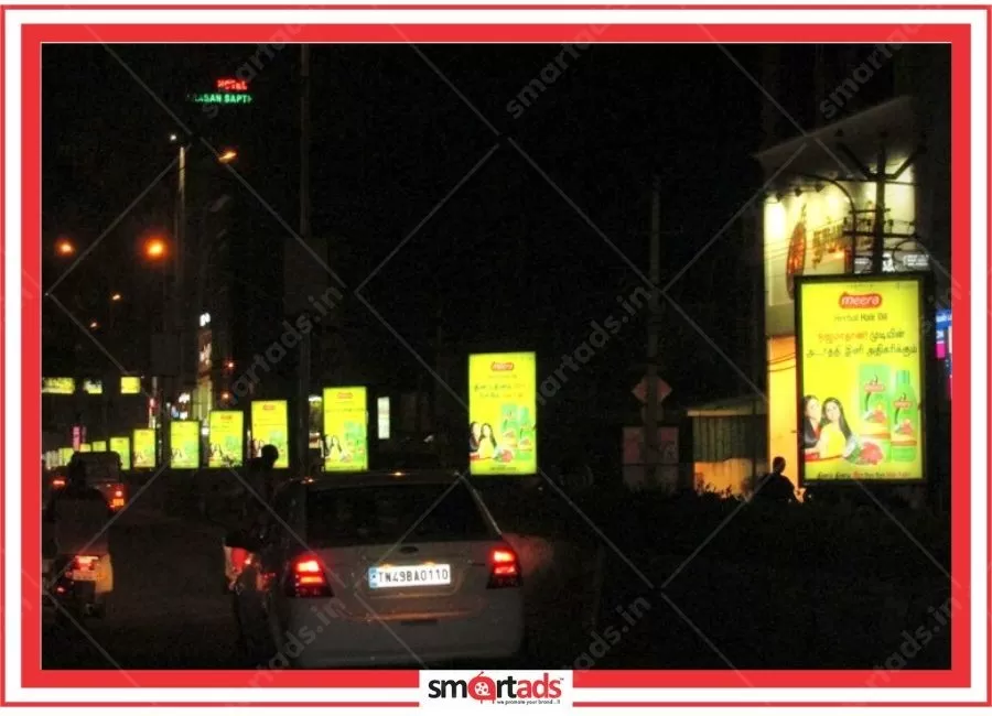 Pole Kiosks Back Lit media advertisement