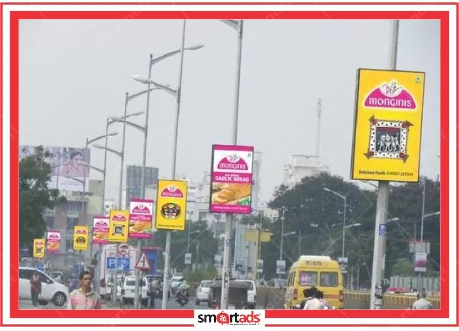 Pole Kiosks Non Lit media advertisement