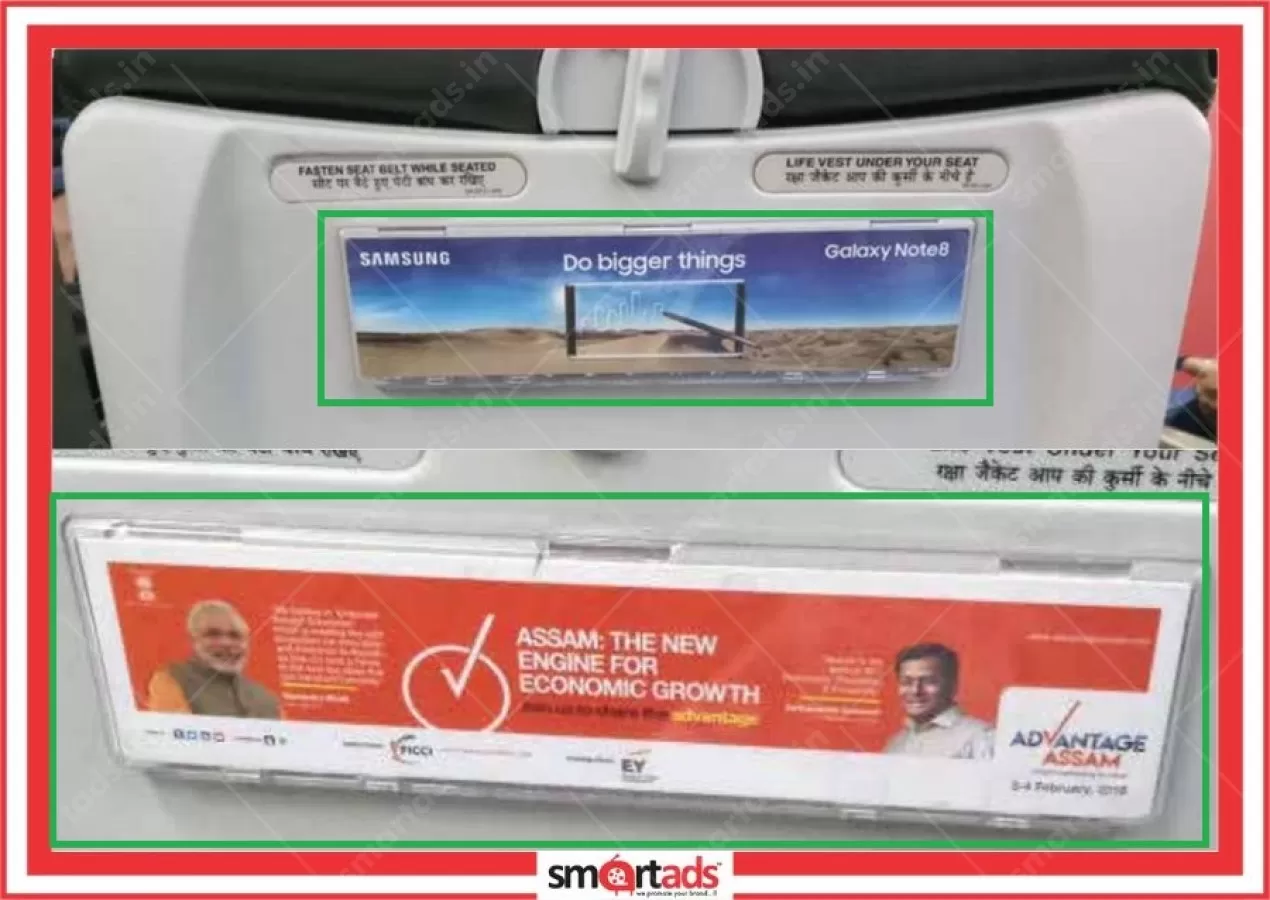 Seat Back media advertisement