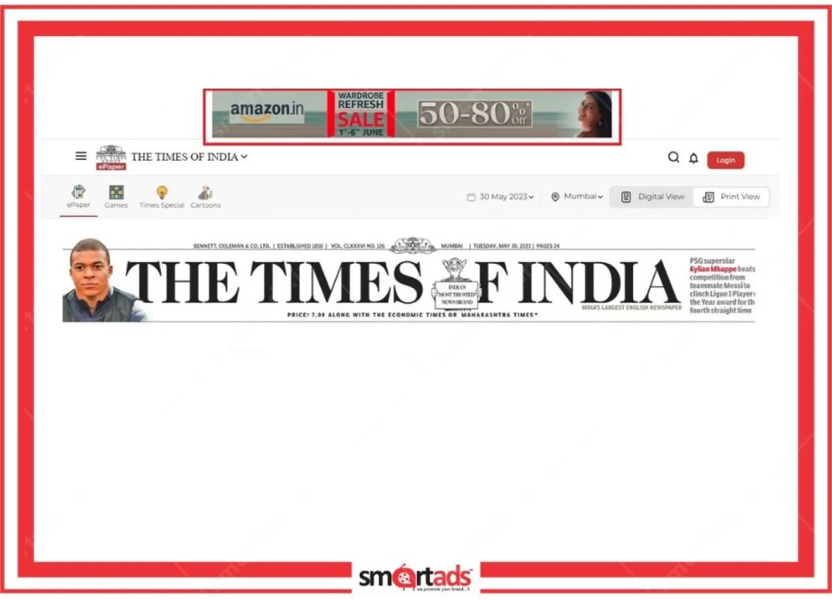 Leaderboard media advertisement