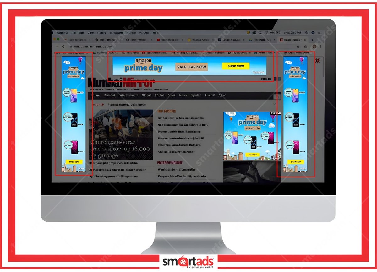 Roadblock Banner media advertisement