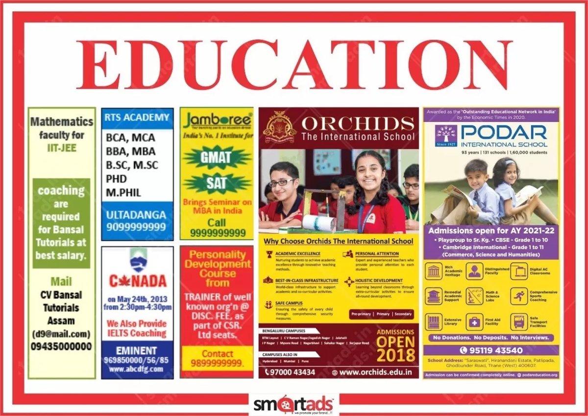 Education media advertisement