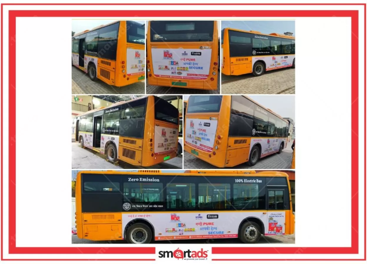 EV AC Bus media advertisement