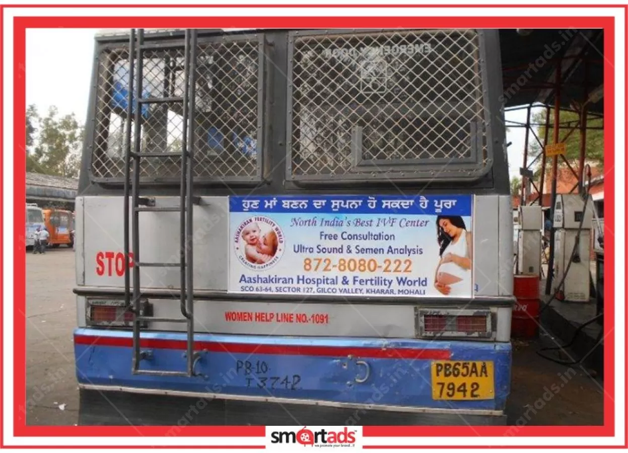 Bus Back Panel media advertisement