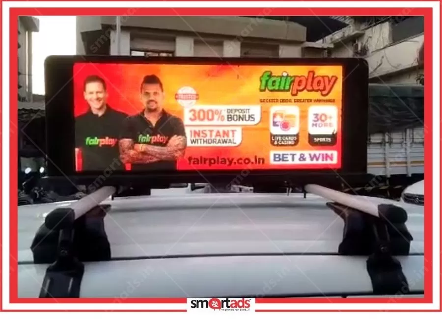 Cab Top Side Digital Screen media advertisement