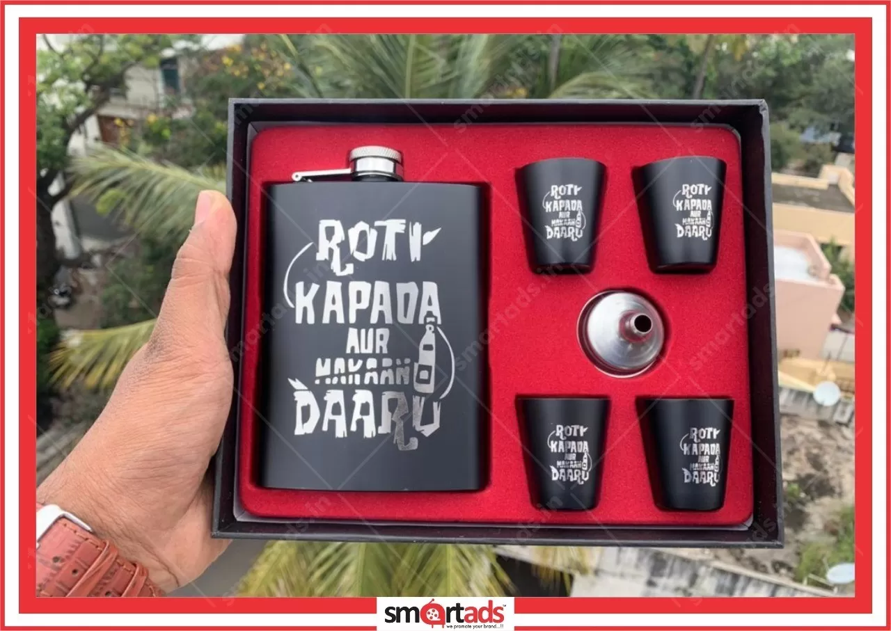 Flask media advertisement