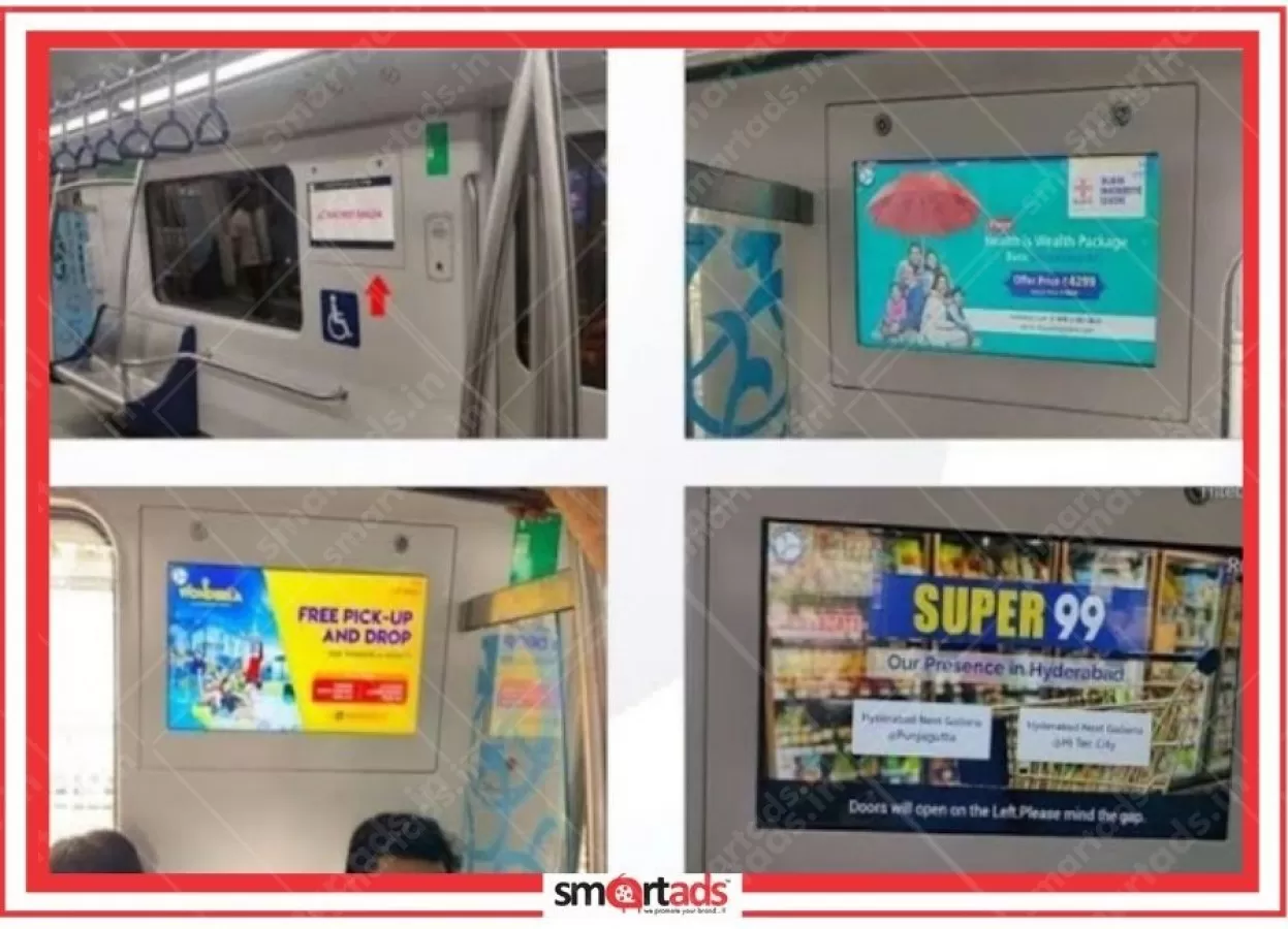 Interior Metro Digital Screens media advertisement