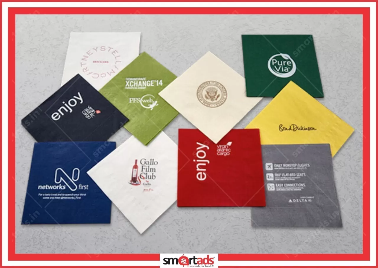 Paper Napkin media advertisement